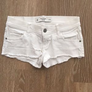 Abercrombie & Fitch White Denim shorts
