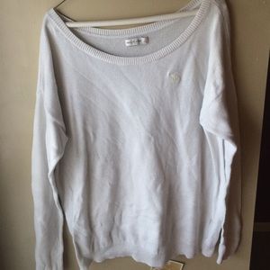 white Abercrombie sweater