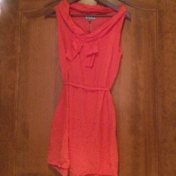 Coral summer dress, perfect for the beach