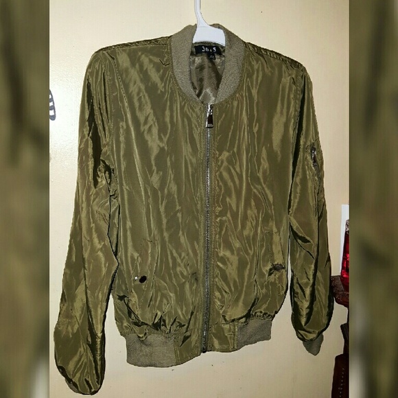 Green bomber jacket
