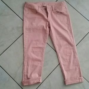 American eagle artist light pink crop jeans 8