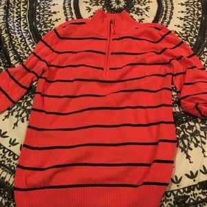 Vineyard vines striped quarter zip sweater