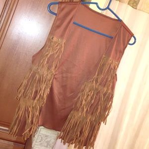 hippy costume fringe vest