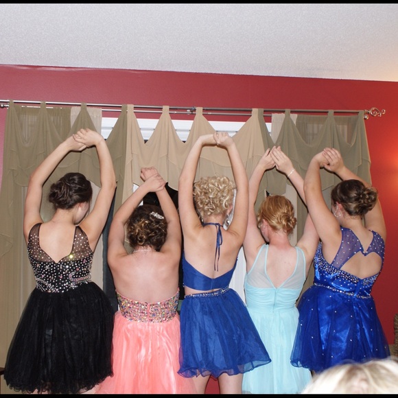 Black beaded formal Homecoming dress - Picture 3 of 4