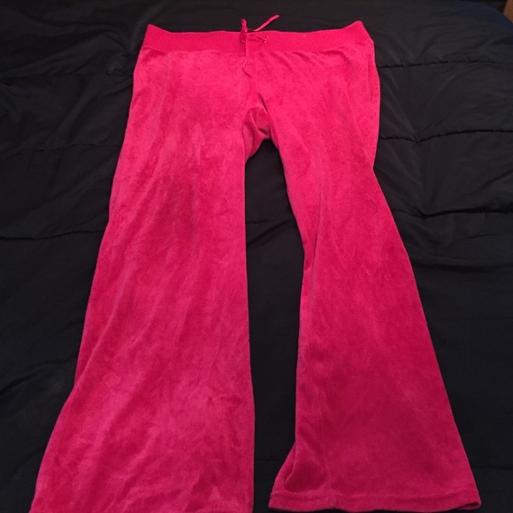 Hot pink velour lounge pants