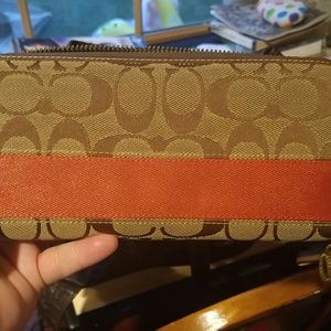 Zip around coach wallet