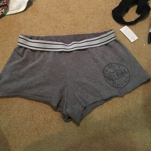 PINK lounge shorts in grey