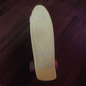Pastel yellow penny board