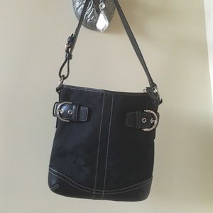 Small black coach purse