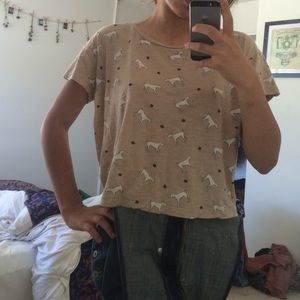 Dog and paw print t-shirt