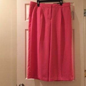 Pink wide ankle pants