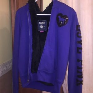 VS PINK full down zip up hoodie