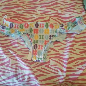 Lolli bottom ruffle swimmie print