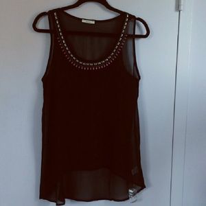 *LAST CHANCE SALE* NWOT Sheer Black Top