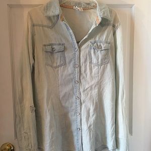 Thin Denim Button Up (Slim)