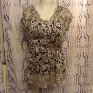 BKE Boutique metallic top. Like new