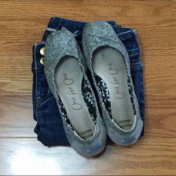 Toms Tweed Lurex Ballet Flats