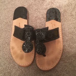 Jack Rogers black sandals