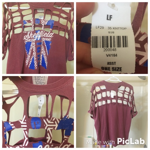 SOLD NWT LF Vintage Holey tee - Picture 3 of 4