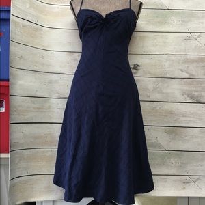 Isaac mizrahi fortarget navy blue dress Rockabilly