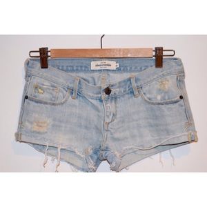 Abercrombie Light Wash Denim Shorts