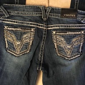 Vigross Jeans. Size 7/8 fits like 30/31 Length 33