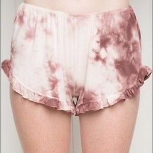 BRANDY VODI SHORTS BLUE AND WHITE TIE DYE