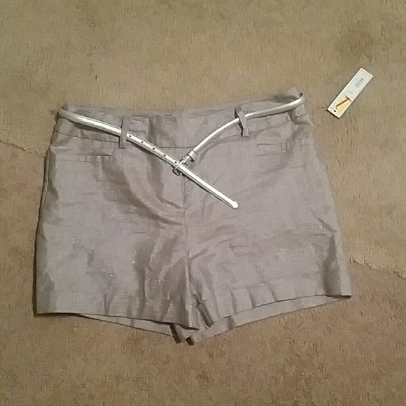 Apt 9 Linen Mettalic shorts NWT