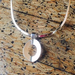 Sterling Silver Oval Pendant