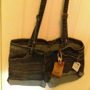 Jean short overalls
