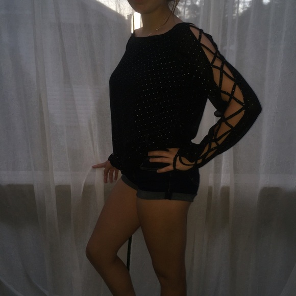 Gold studded long sleeve