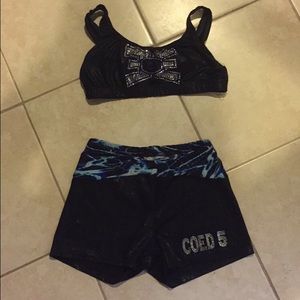 ECE Black Metallic Bow-back Practice Set