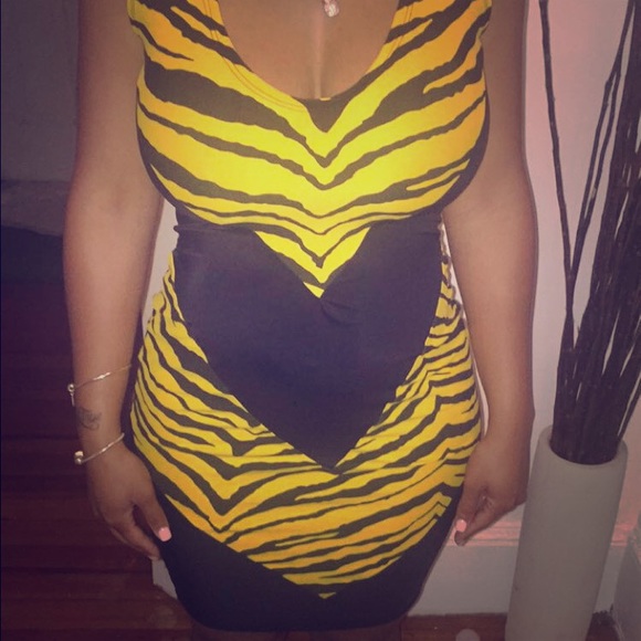 Rue 107 Tiger Stripe Bodycon Dress