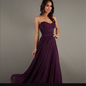 Bill levkoff wine color beautiful dress