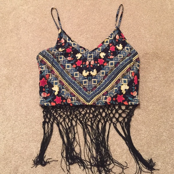 Fringe crop top