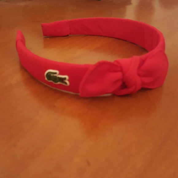 Red lacoste headband