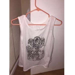 Open back HAND OF FATIMA shirt 💖💜