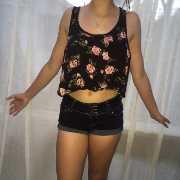 Crop top floral print