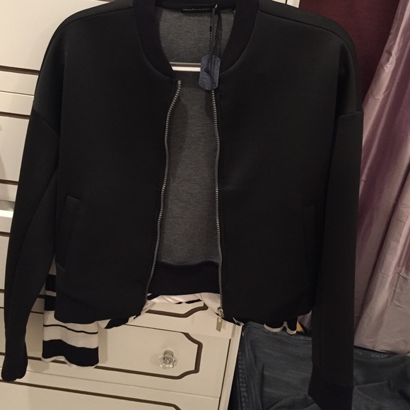 Black bomber jacket