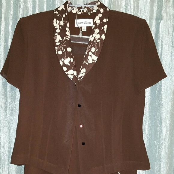 2 piece blouse and skirt set