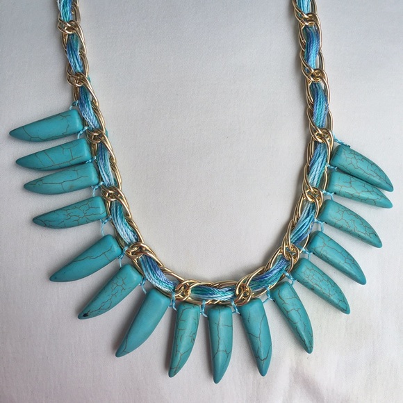 Turquoise Spike Necklace