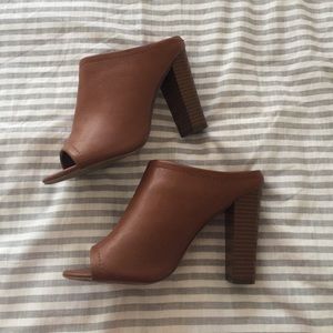 Merona Shoes - Target Tan Slip On Mules Merona Shoes - Target Tan Slip On Mules