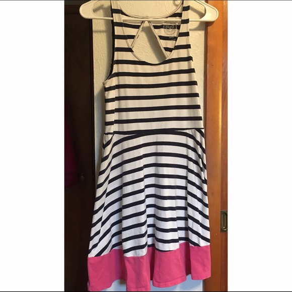 Preppy Striped Sundress - Picture 2 of 3
