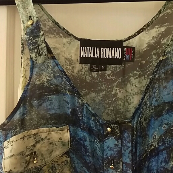 Natalia Romano pattern silk top - Picture 2 of 4