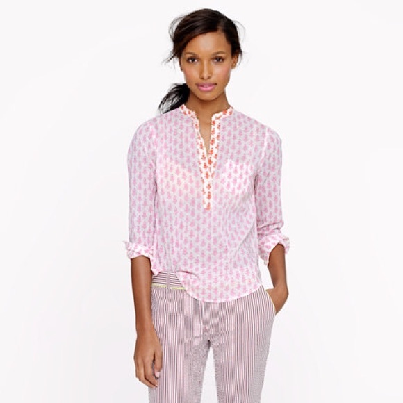 J. Crew Pink Thistle Popover size:10