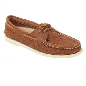 Sperry Papaya woven boat shoe