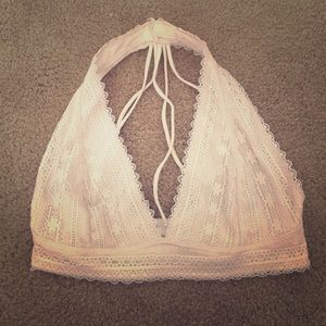 Cream lace bralette