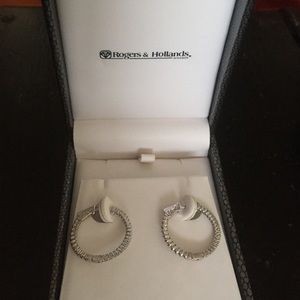 Crystal In & Out Hoop Earrings