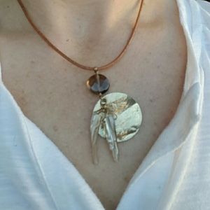 Necklace- faux rope with detail beading