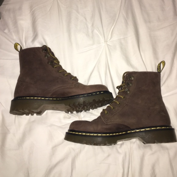 brown dr.martens boots
